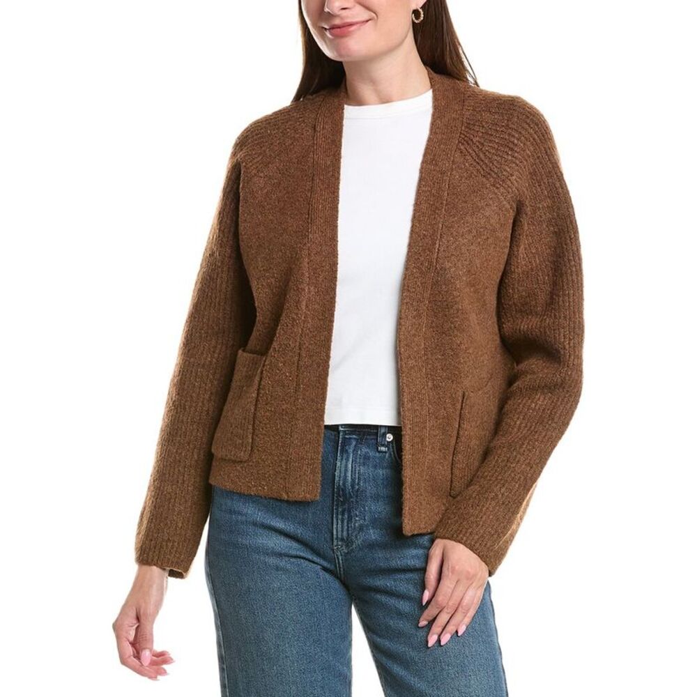 Michael Stars Womens  Drea Open Cardigan, Brown